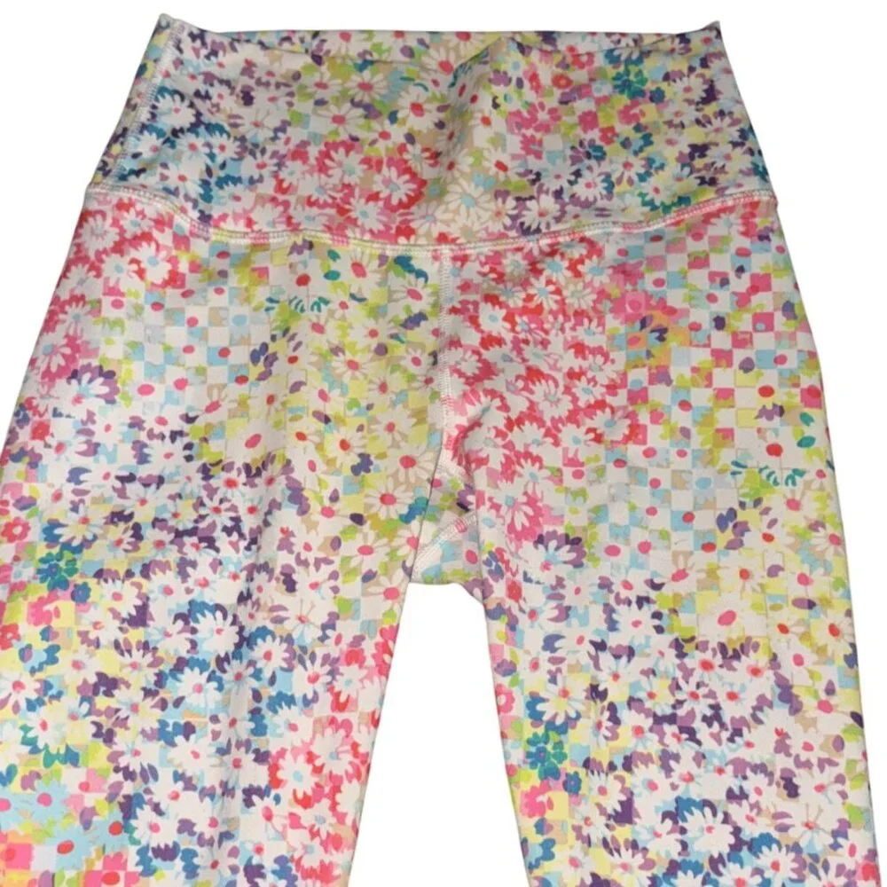 Fabletics Define PowerHold High-Waisted 7/8 Legging-Patchwork Daisy-XXS (0-2)-GU - Picture 2 of 7